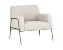 Sunpan Cybil Lounge Chair - Dove Cream/Polo Club Kohl Grey