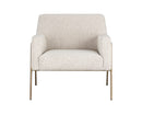 Sunpan Cybil Lounge Chair - Dove Cream/Polo Club Kohl Grey