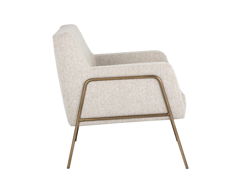 Sunpan Cybil Lounge Chair - Dove Cream/Polo Club Kohl Grey