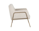Sunpan Cybil Lounge Chair - Dove Cream/Polo Club Kohl Grey