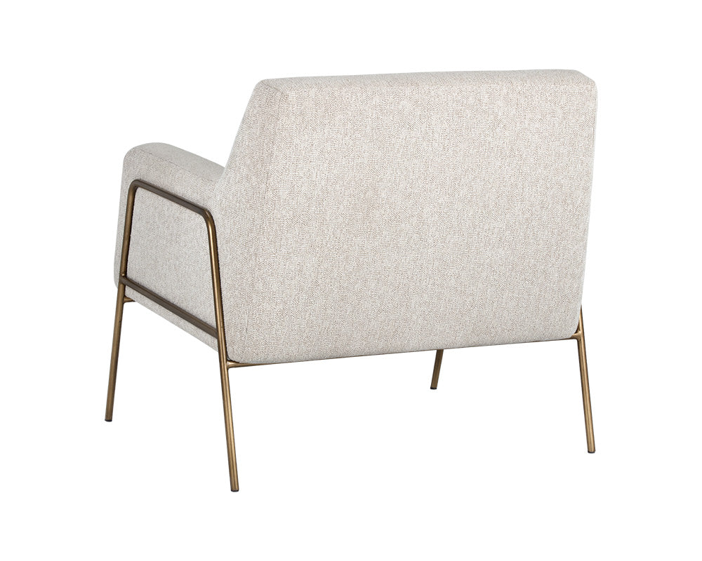 Sunpan Cybil Lounge Chair - Dove Cream/Polo Club Kohl Grey