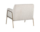 Sunpan Cybil Lounge Chair - Dove Cream/Polo Club Kohl Grey