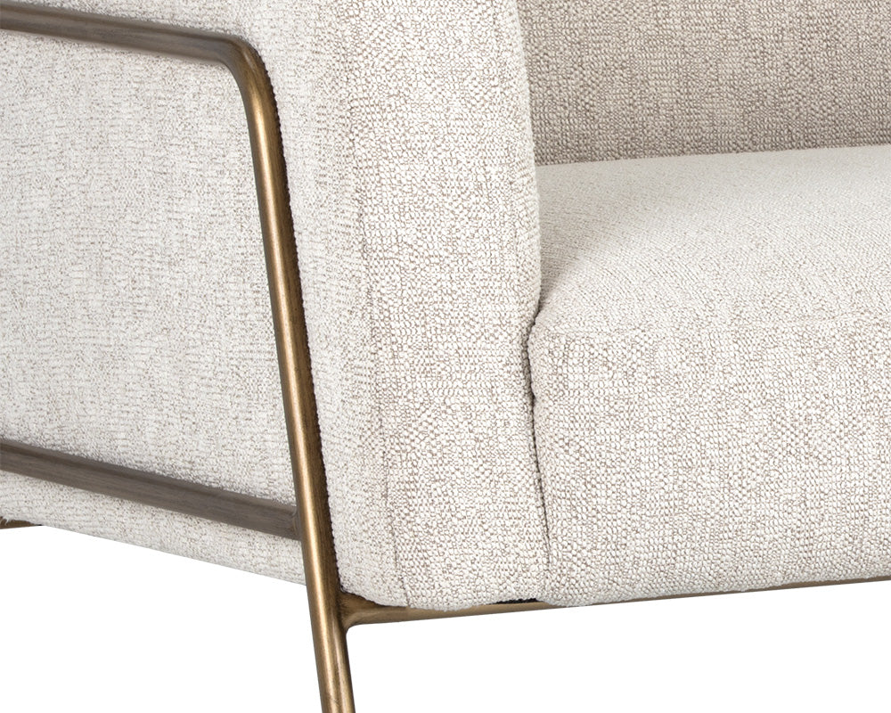 Sunpan Cybil Lounge Chair - Dove Cream/Polo Club Kohl Grey