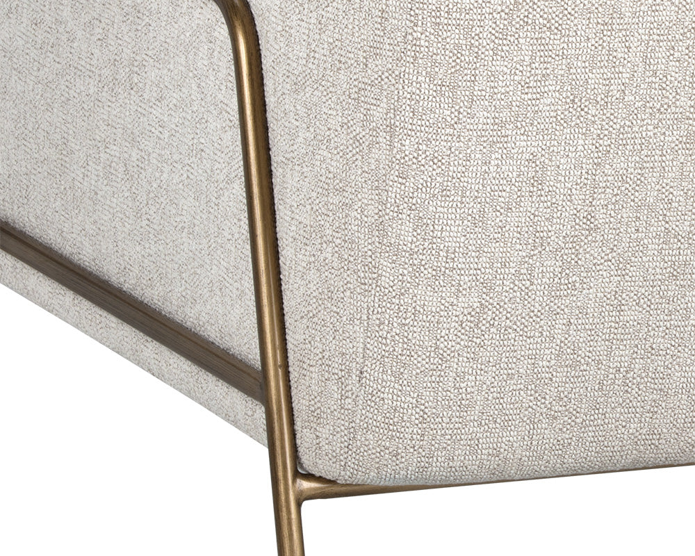 Sunpan Cybil Lounge Chair - Dove Cream/Polo Club Kohl Grey
