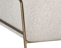 Sunpan Cybil Lounge Chair - Dove Cream/Polo Club Kohl Grey