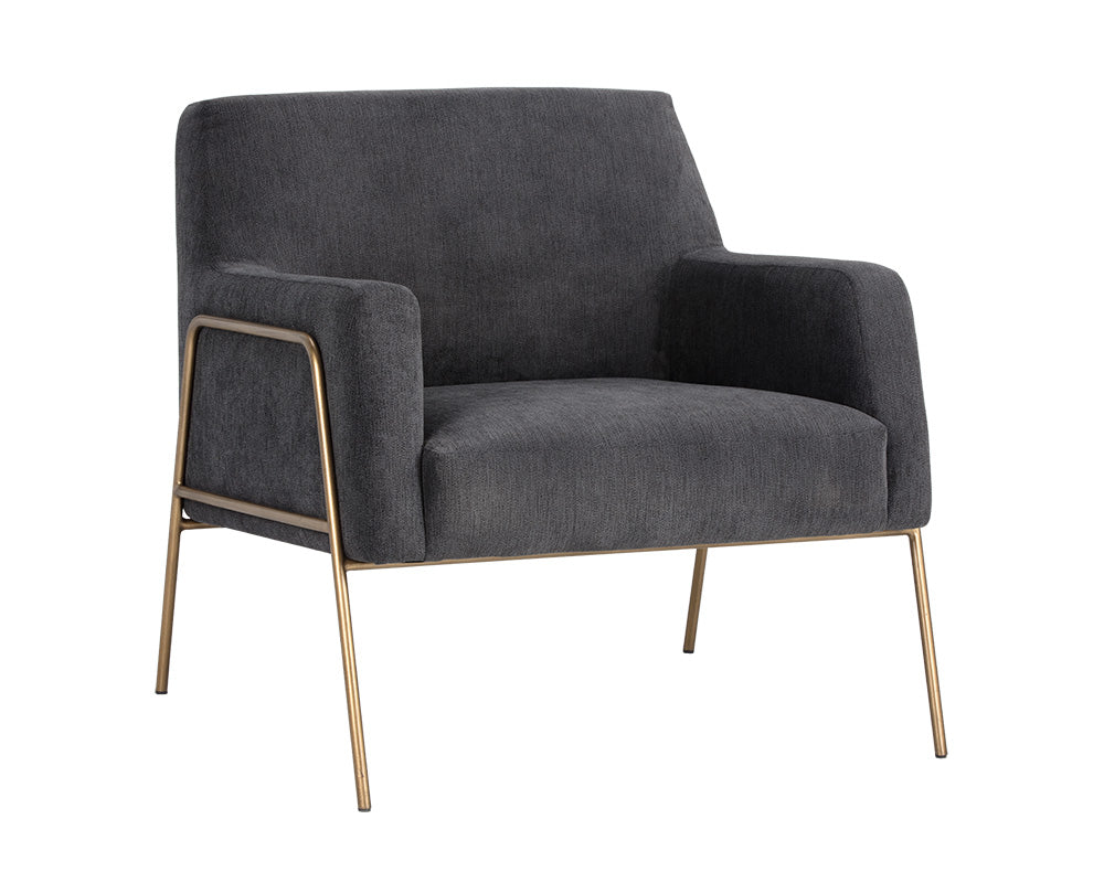 Sunpan Cybil Lounge Chair - Dove Cream/Polo Club Kohl Grey