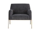 Sunpan Cybil Lounge Chair - Dove Cream/Polo Club Kohl Grey