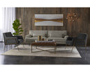 Sunpan Cybil Lounge Chair - Dove Cream/Polo Club Kohl Grey
