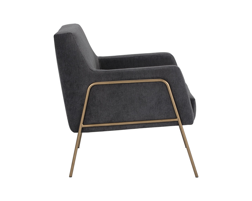 Sunpan Cybil Lounge Chair - Dove Cream/Polo Club Kohl Grey