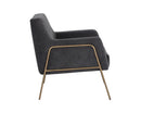 Sunpan Cybil Lounge Chair - Dove Cream/Polo Club Kohl Grey