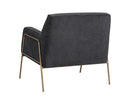 Sunpan Cybil Lounge Chair - Dove Cream/Polo Club Kohl Grey