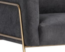 Sunpan Cybil Lounge Chair - Dove Cream/Polo Club Kohl Grey