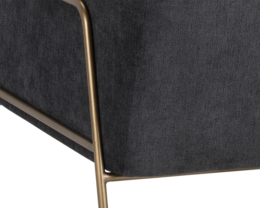 Sunpan Cybil Lounge Chair - Dove Cream/Polo Club Kohl Grey