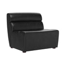 Sunpan Cornell Modular - Armless Chair in Coal Black/Havana Dark Brown/Tobacco Tan