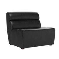 Sunpan Cornell Modular - Armless Chair in Coal Black/Havana Dark Brown/Tobacco Tan