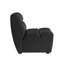 Sunpan Cornell Modular - Armless Chair in Coal Black/Havana Dark Brown/Tobacco Tan