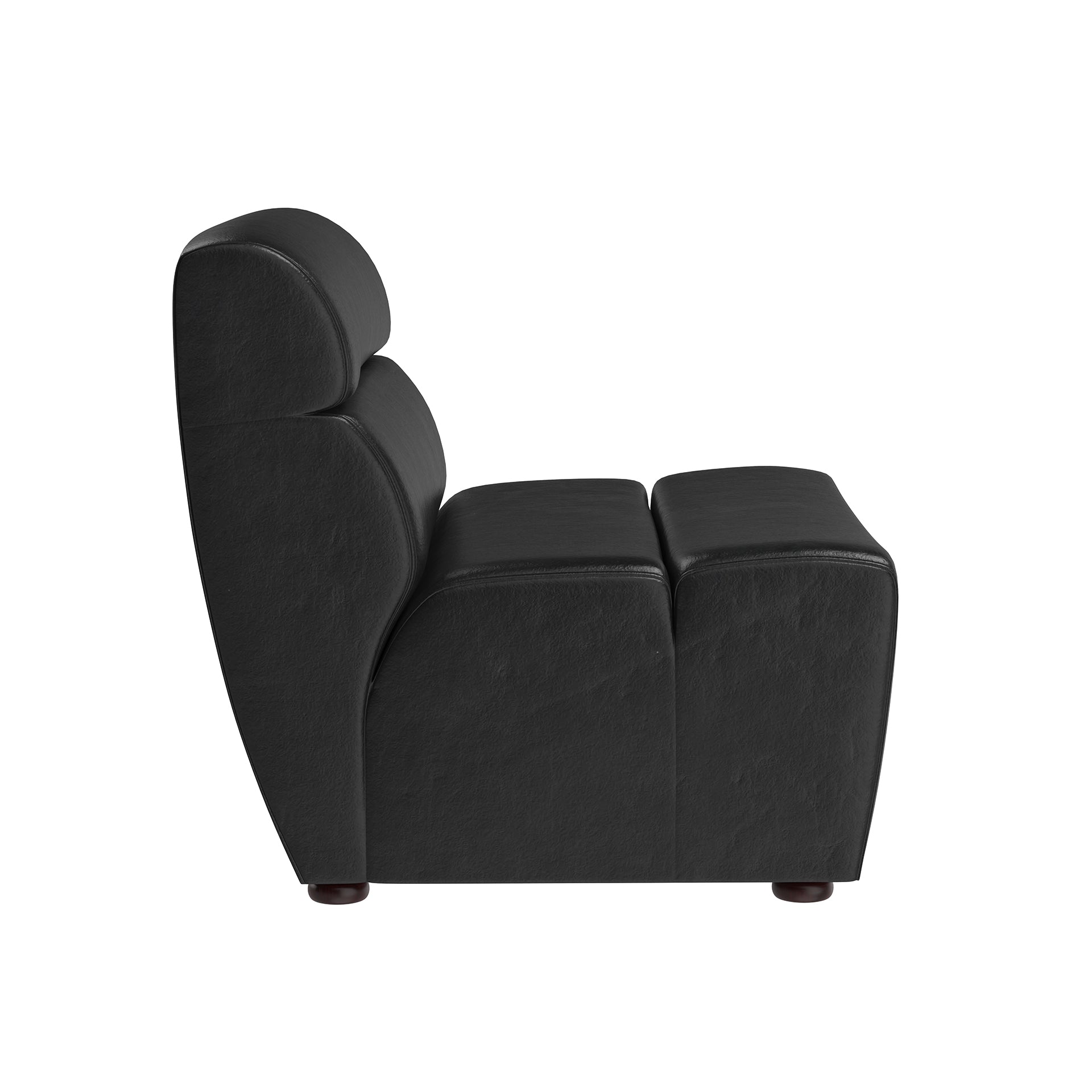 Sunpan Cornell Modular - Armless Chair in Coal Black/Havana Dark Brown/Tobacco Tan