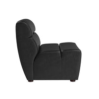 Sunpan Cornell Modular - Armless Chair in Coal Black/Havana Dark Brown/Tobacco Tan