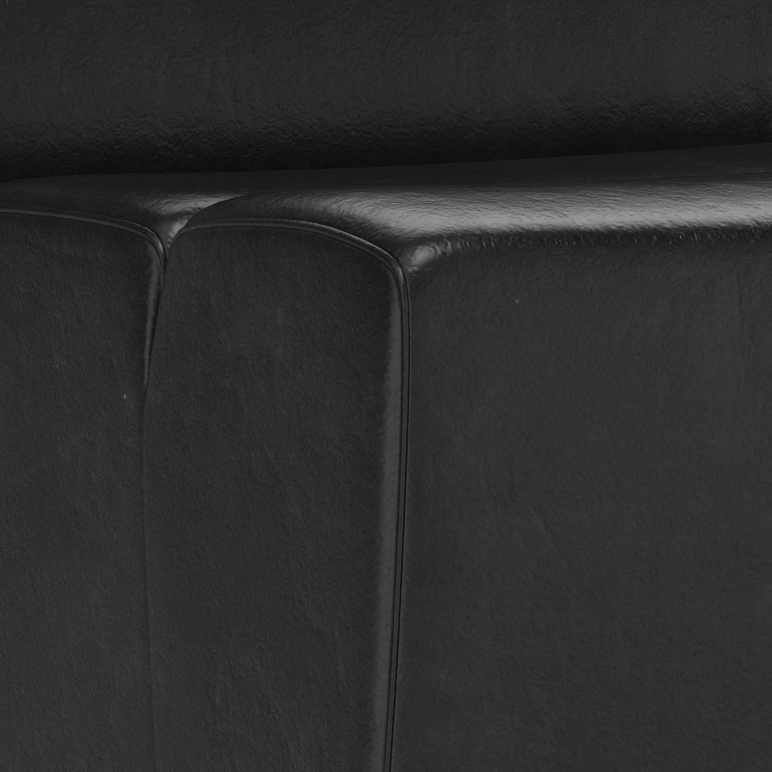Sunpan Cornell Modular - Armless Chair in Coal Black/Havana Dark Brown/Tobacco Tan