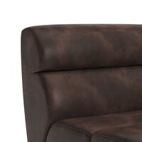 Sunpan Cornell Modular - Armless Chair in Coal Black/Havana Dark Brown/Tobacco Tan