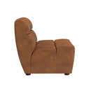 Sunpan Cornell Modular - Armless Chair in Coal Black/Havana Dark Brown/Tobacco Tan