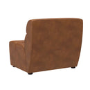 Sunpan Cornell Modular - Armless Chair in Coal Black/Havana Dark Brown/Tobacco Tan