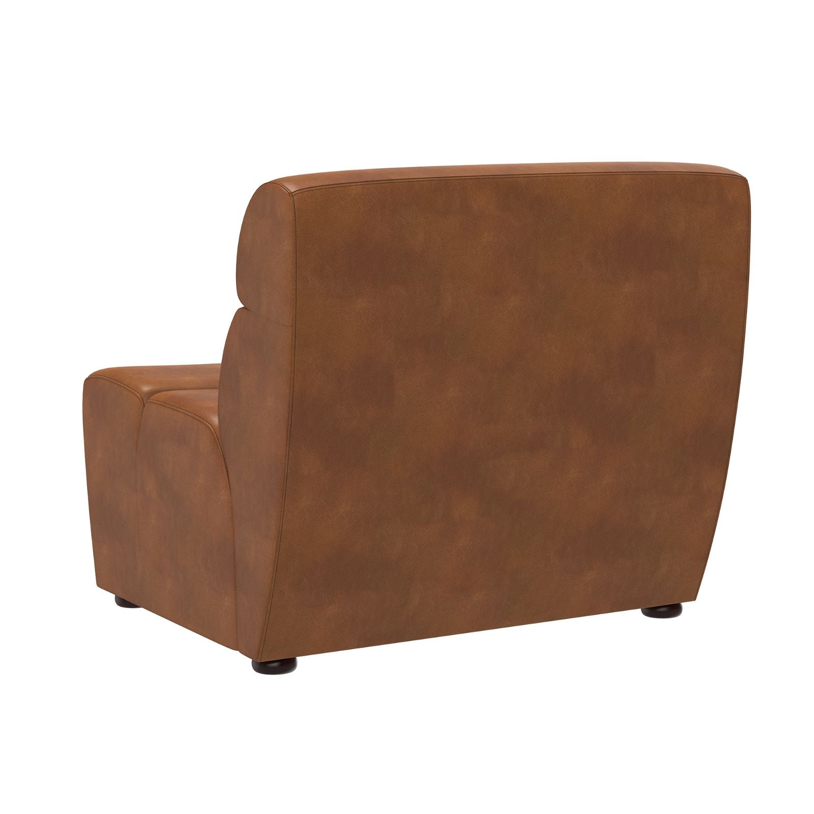Sunpan Cornell Modular - Armless Chair in Coal Black/Havana Dark Brown/Tobacco Tan