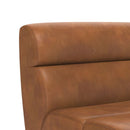Sunpan Cornell Modular - Armless Chair in Coal Black/Havana Dark Brown/Tobacco Tan