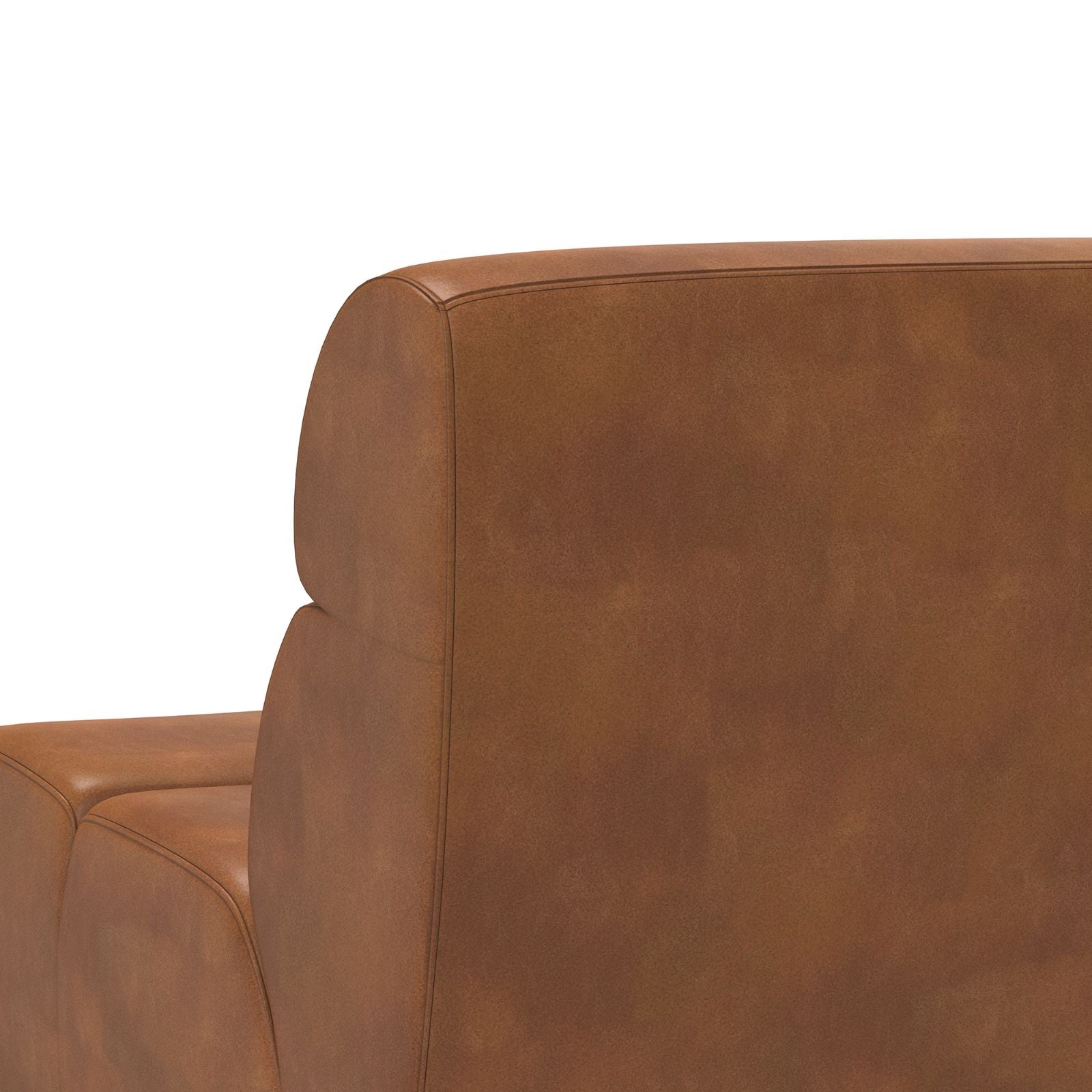 Sunpan Cornell Modular - Armless Chair in Coal Black/Havana Dark Brown/Tobacco Tan