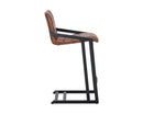 Sunpan Webber Counter Stool in Cantina Black/Saddle - Set of 2