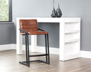 Sunpan Webber Counter Stool in Cantina Black/Saddle - Set of 2