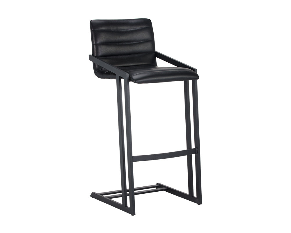 Sunpan Webber Barstool in Cantina Black/Saddle - Set of 2