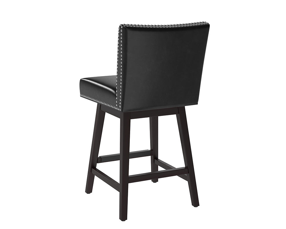 Sunpan Vintage Swivel Counter Stool - Brown/Castillo Cream/Coal Black/Havana Dark Brown/Overcast Grey