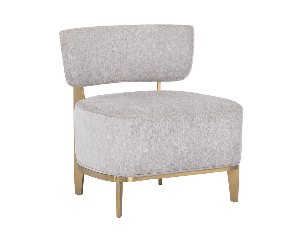 Sunpan Melville Lounge Chair - Bravo Ash/Bravo Cream/Polo Club Kohl Grey/Polo Club Stone
