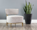 Sunpan Melville Lounge Chair - Bravo Ash/Bravo Cream/Polo Club Kohl Grey/Polo Club Stone