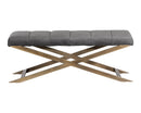 Sunpan Kammi Bench - Bravo Cream / Bravo Metal / Polo Club Kohl Grey / Polo Club Muslin