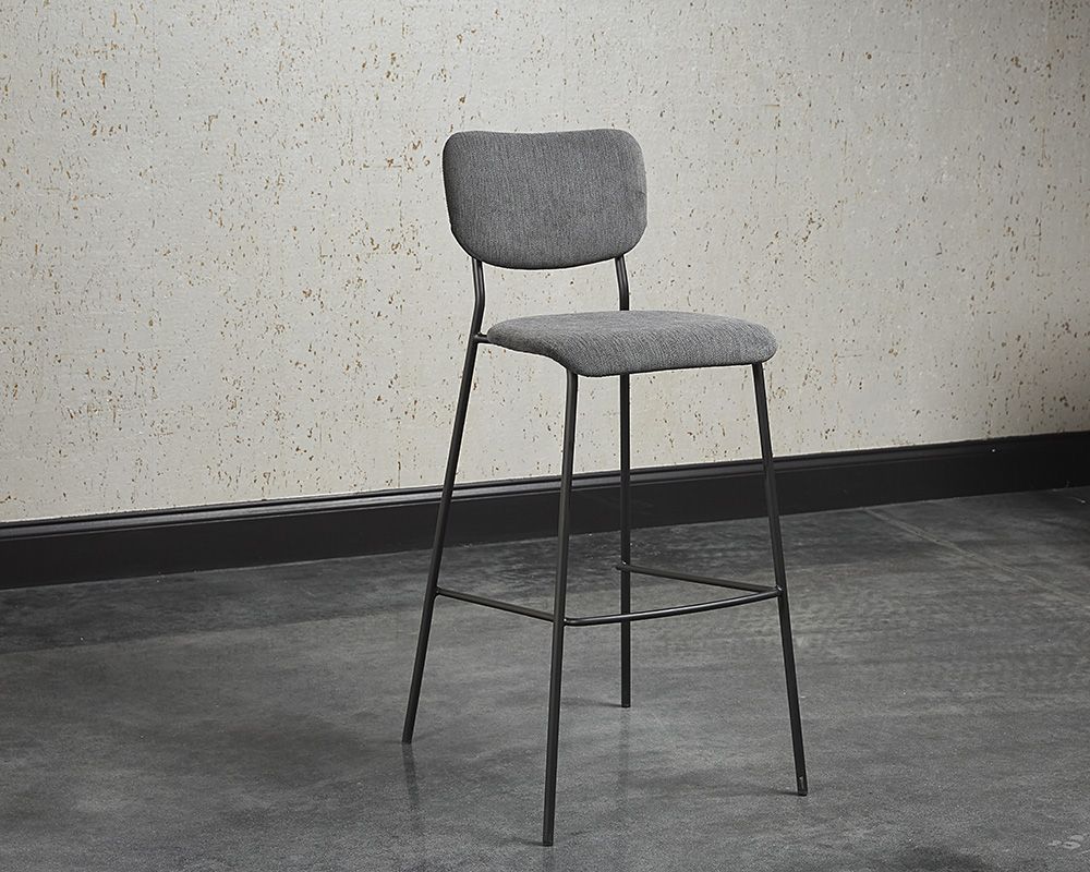 SUNPAN Cullen Barstool - Polo Club Kohl Grey/Polo Club Stone