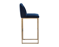 Sunpan Nevin Barstool - Polo Club Muslin/Sapphire Blue/Shadow Grey