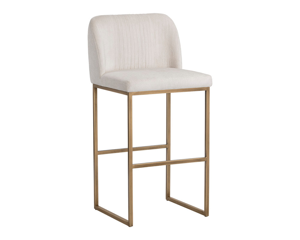 Sunpan Nevin Barstool - Polo Club Muslin/Sapphire Blue/Shadow Grey