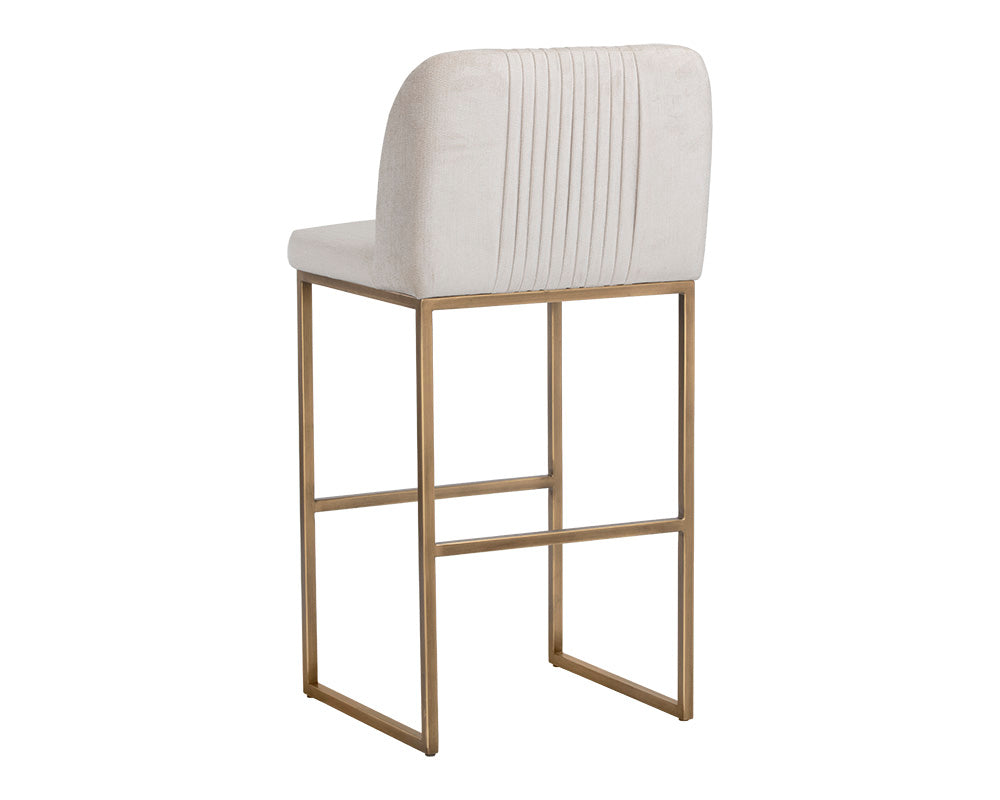 Sunpan Nevin Barstool - Polo Club Muslin/Sapphire Blue/Shadow Grey