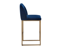 Sunpan Nevin Counter Stool - Polo Club Muslin/Sapphire Blue/Shadow Grey