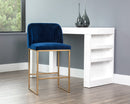 Sunpan Nevin Counter Stool - Polo Club Muslin/Sapphire Blue/Shadow Grey