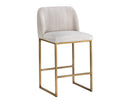 Sunpan Nevin Counter Stool - Polo Club Muslin/Sapphire Blue/Shadow Grey