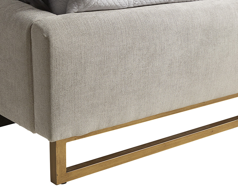 Sunpan Nevin Bed - Queen - Polo Club Stone / Dove Cream