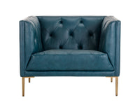 Sunpan Westin Armchair - Vintage Black Night/Caramel/Peacock/Steel Grey/Vanilla Leather