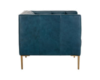 Sunpan Westin Armchair - Vintage Black Night/Caramel/Peacock/Steel Grey/Vanilla Leather