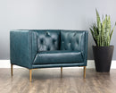 Sunpan Westin Armchair - Vintage Black Night/Caramel/Peacock/Steel Grey/Vanilla Leather