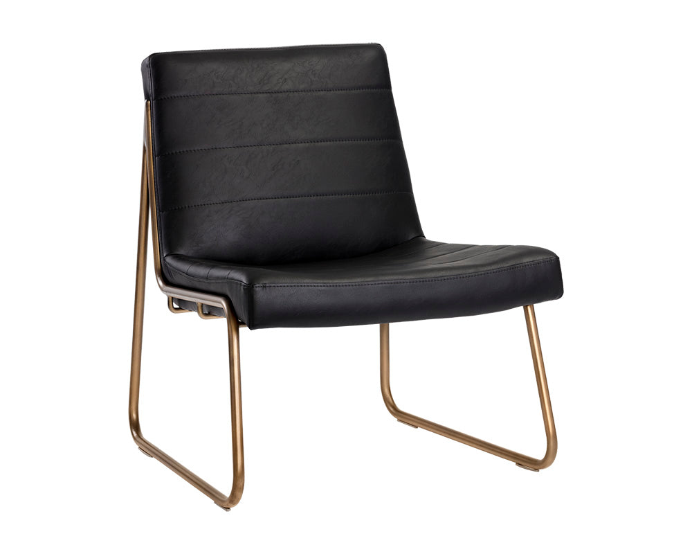 Sunpan Anton Lounge Chair - Bravo Cognac/Bravo Cream/Vintage Black