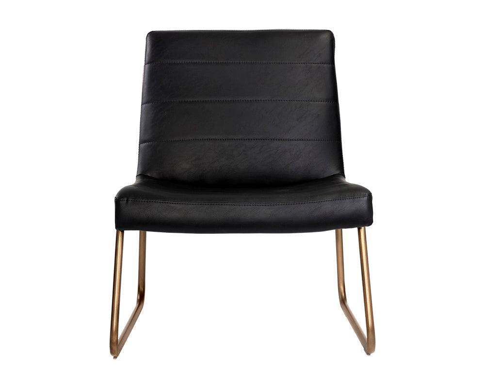 Sunpan Anton Lounge Chair - Bravo Cognac/Bravo Cream/Vintage Black