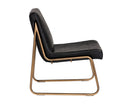 Sunpan Anton Lounge Chair - Bravo Cognac/Bravo Cream/Vintage Black